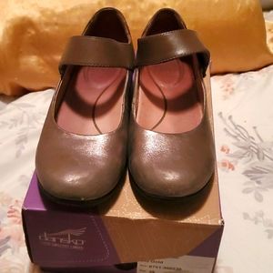 Golden Mary Jane shoes